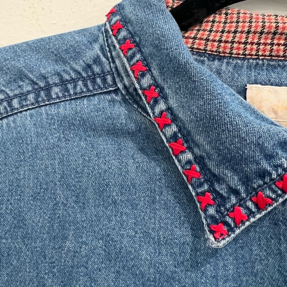 Bobbie Brooks Vintage Fashion Embroidered Denim Shirt Women’s Size XL - Picture 4 of 6